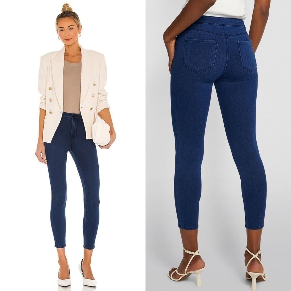 NEW L’AGENCE High Rise Skinny Jeans Ankle Cropped‎ Dark Wash Soft Leggings 29